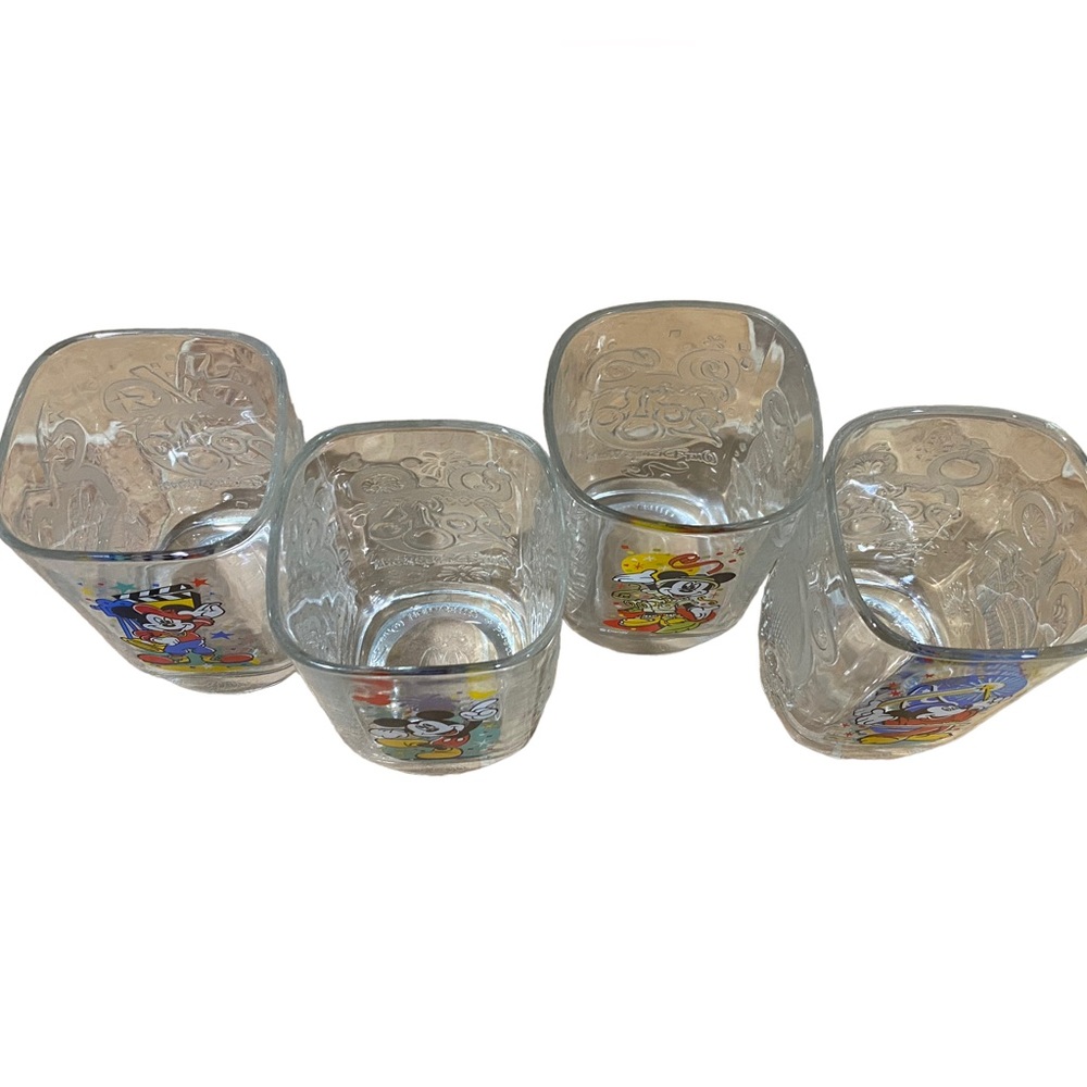 Walt Disney World 2000 Celebration Glasses Mickey Mouse McDonalds Set Of 4